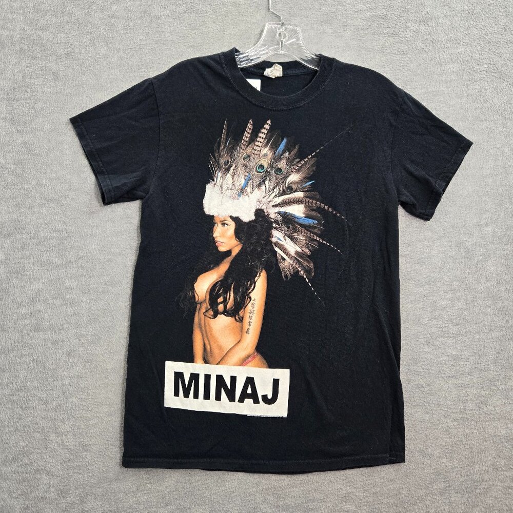 Nikki Minaj Women Shirt Small Black 2015 The Pink Print Tour Graphic Crew Tee